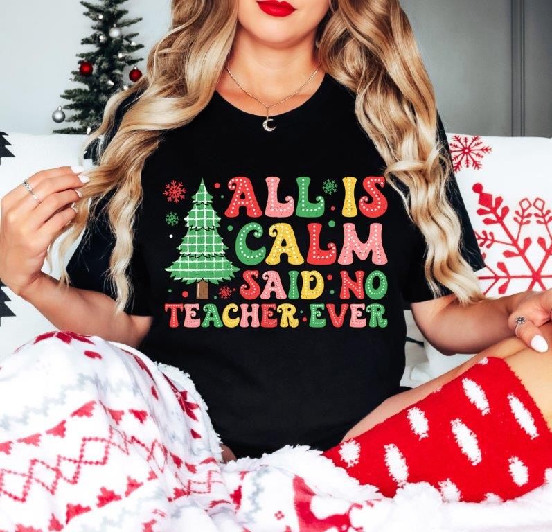 Teacher Tee - All Is Calm Said No Teacher Ever